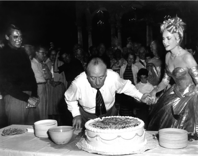 Cary-Grant-and-Grace-Kelly-help-Alfred-Hitchcock-celebrate-his-birthday-on-the-set-of-To-Catch-A-Thief-1955