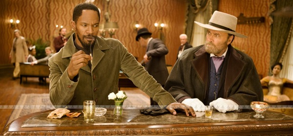 Jamie Foxx dans la scène de Django Unchained où il explique que le "D" de Django ne se prononce pas